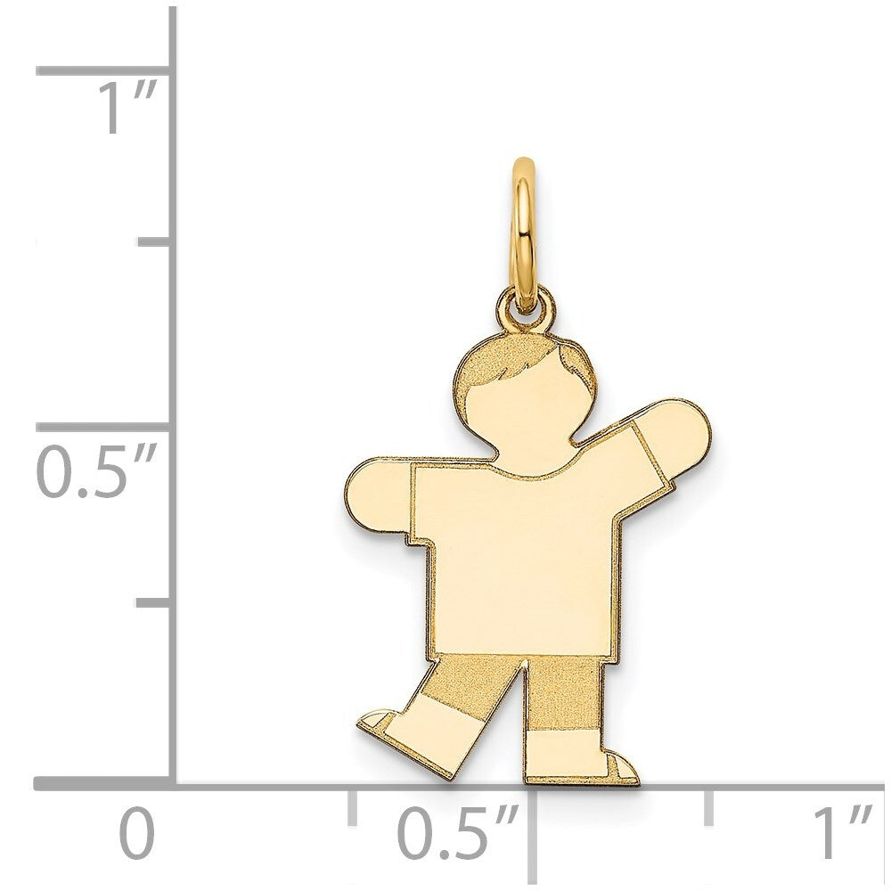 14k Yellow Gold Kid Charm Pendant for Women