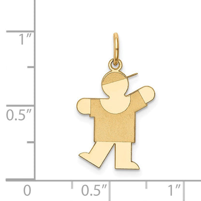 14k Yellow Gold Kid Charm Pendant for Women