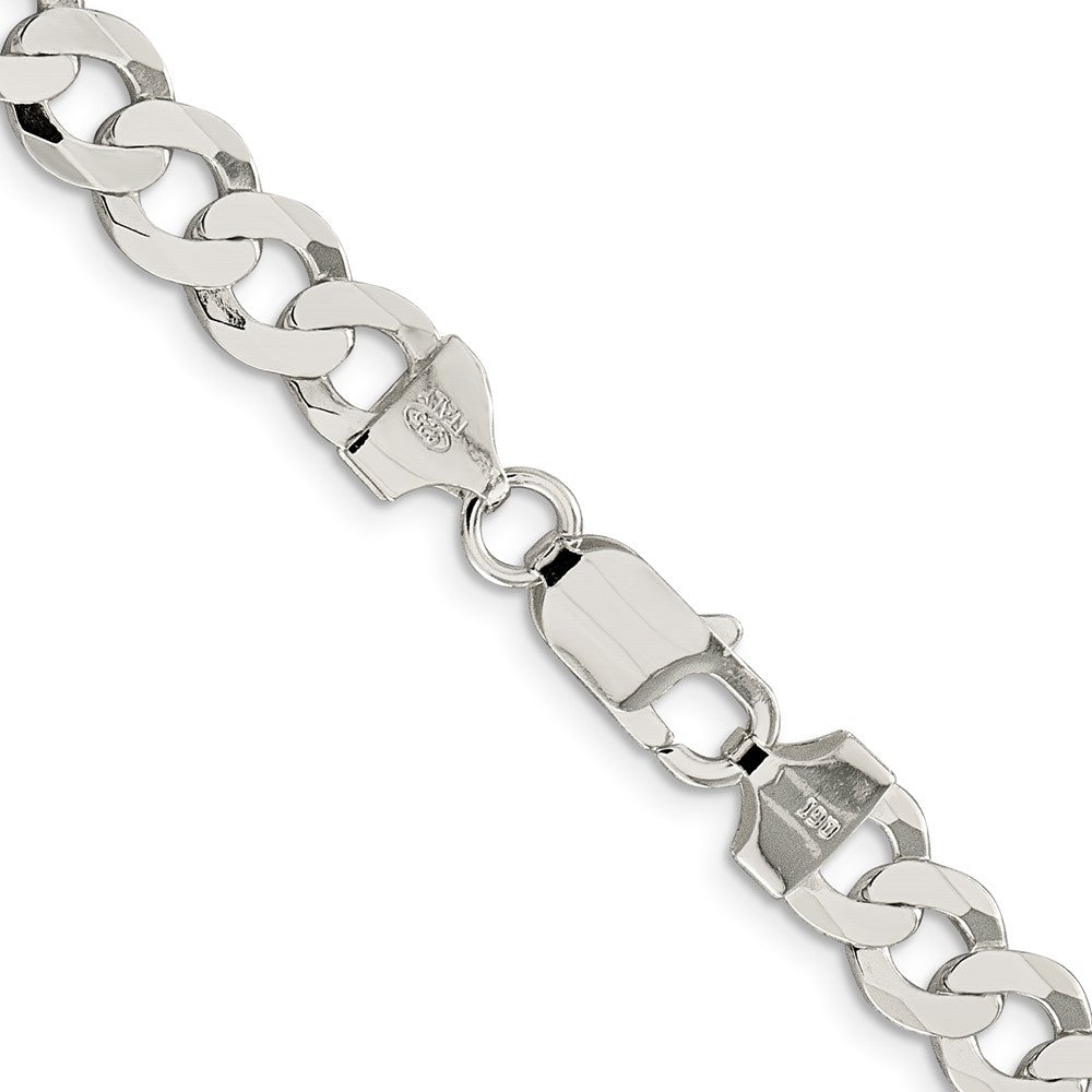 Sterling Silver 7.5mm Flat Curb Chain Necklace