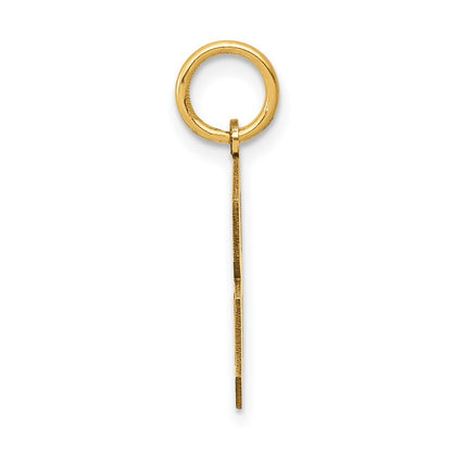 14k Yellow Gold Medium Satin Number 8 Charm