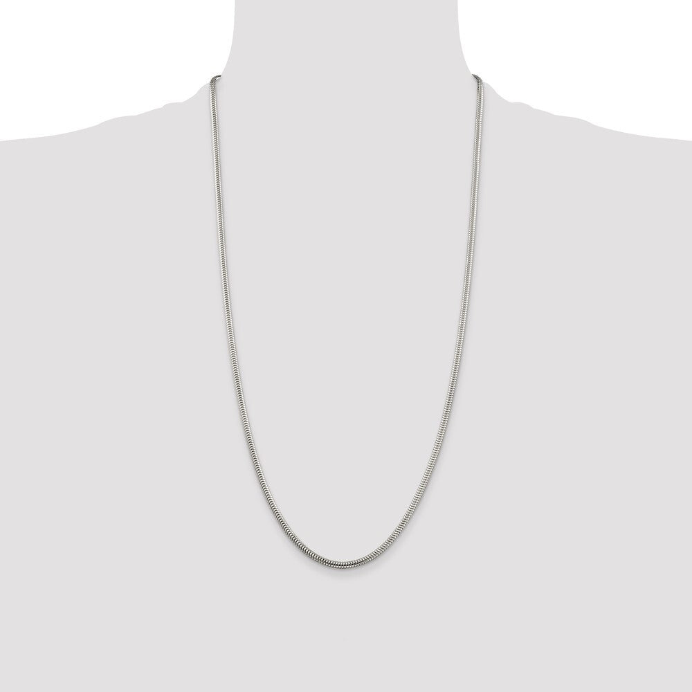 Sterling Silver 3mm Round Snake Chain