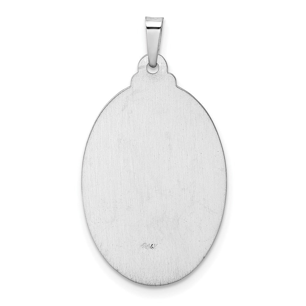 14k White Gold Saint Christopher Medal Pendant