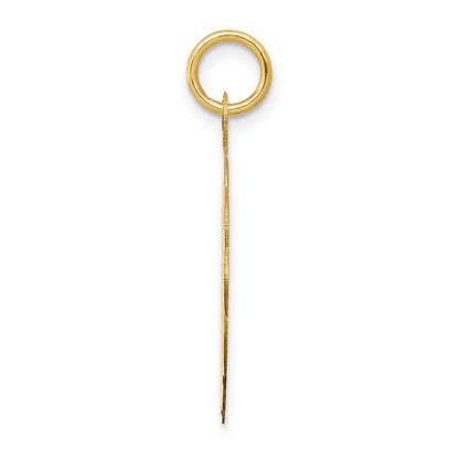 14k Yellow Gold Baseball Disc Charm Pendant for Women