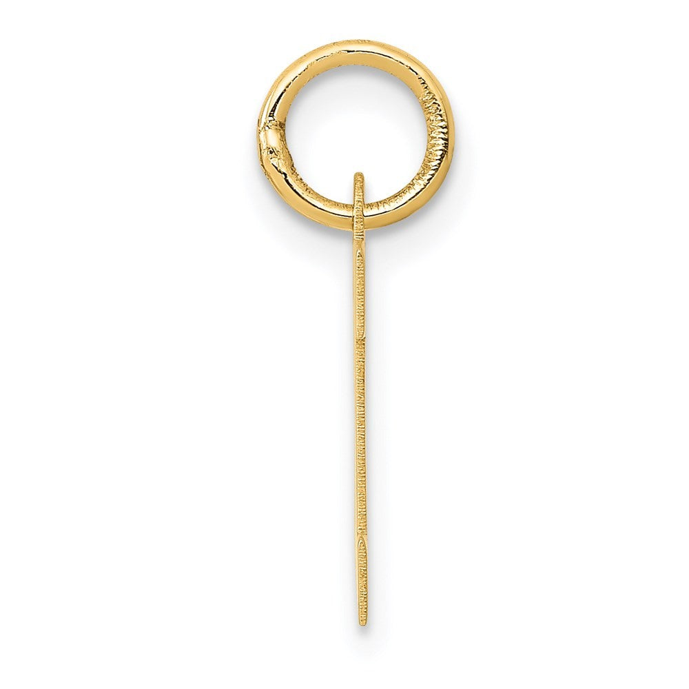 14k Yellow Gold Small Block Letter M Initial Charm Pendant