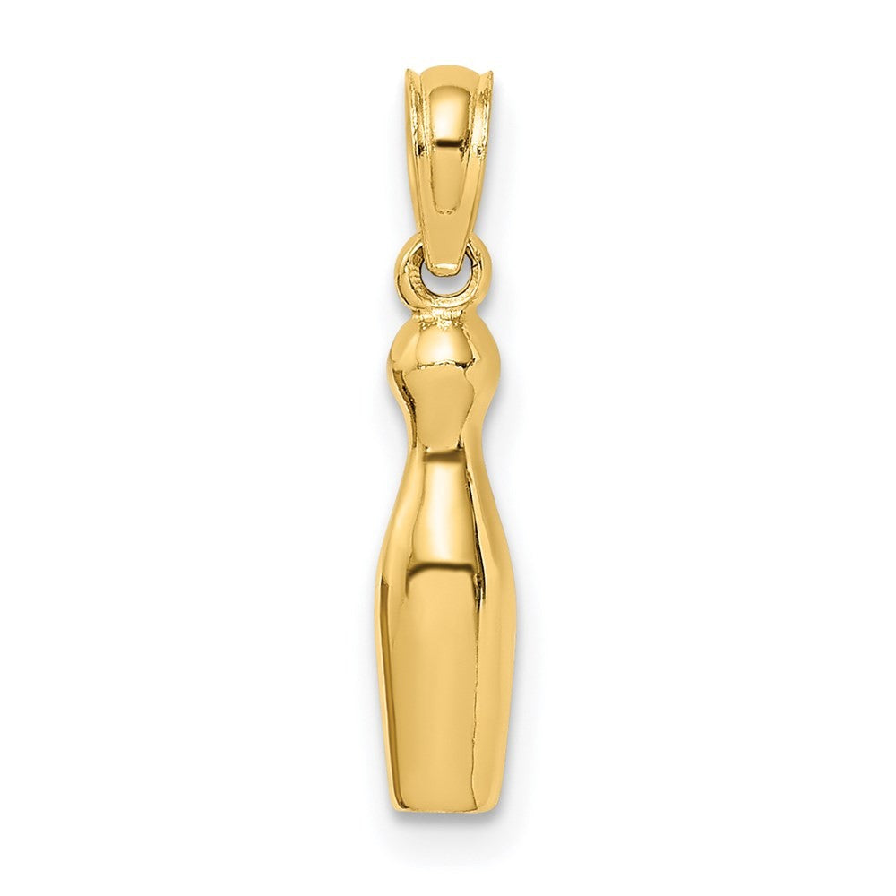 14k Yellow Gold 3-D Bowling Charm