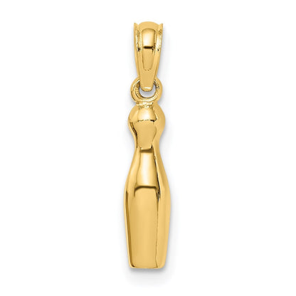 14k Yellow Gold 3-D Bowling Charm