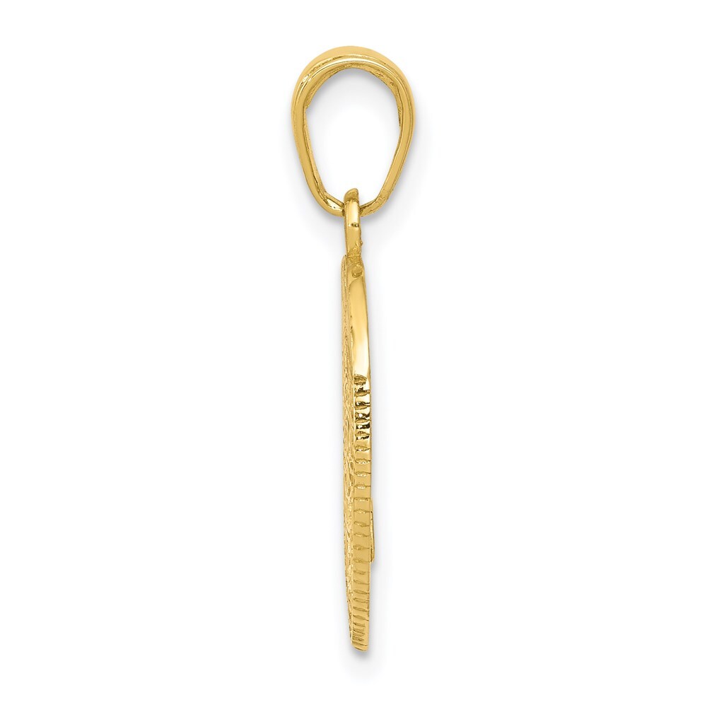 14k Yellow Gold Police Officer Badge Pendant for Women