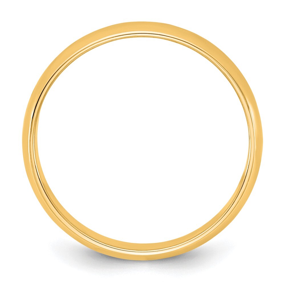 14K Yellow Gold 4.5mm LTW Half Round Band Size 6