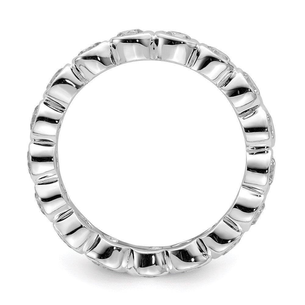 Sterling Silver Cubic Zirconia Band Size 6