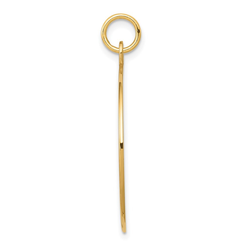 14k Yellow Gold 25mm Round Red Enameled Medical Jewelry Pendant