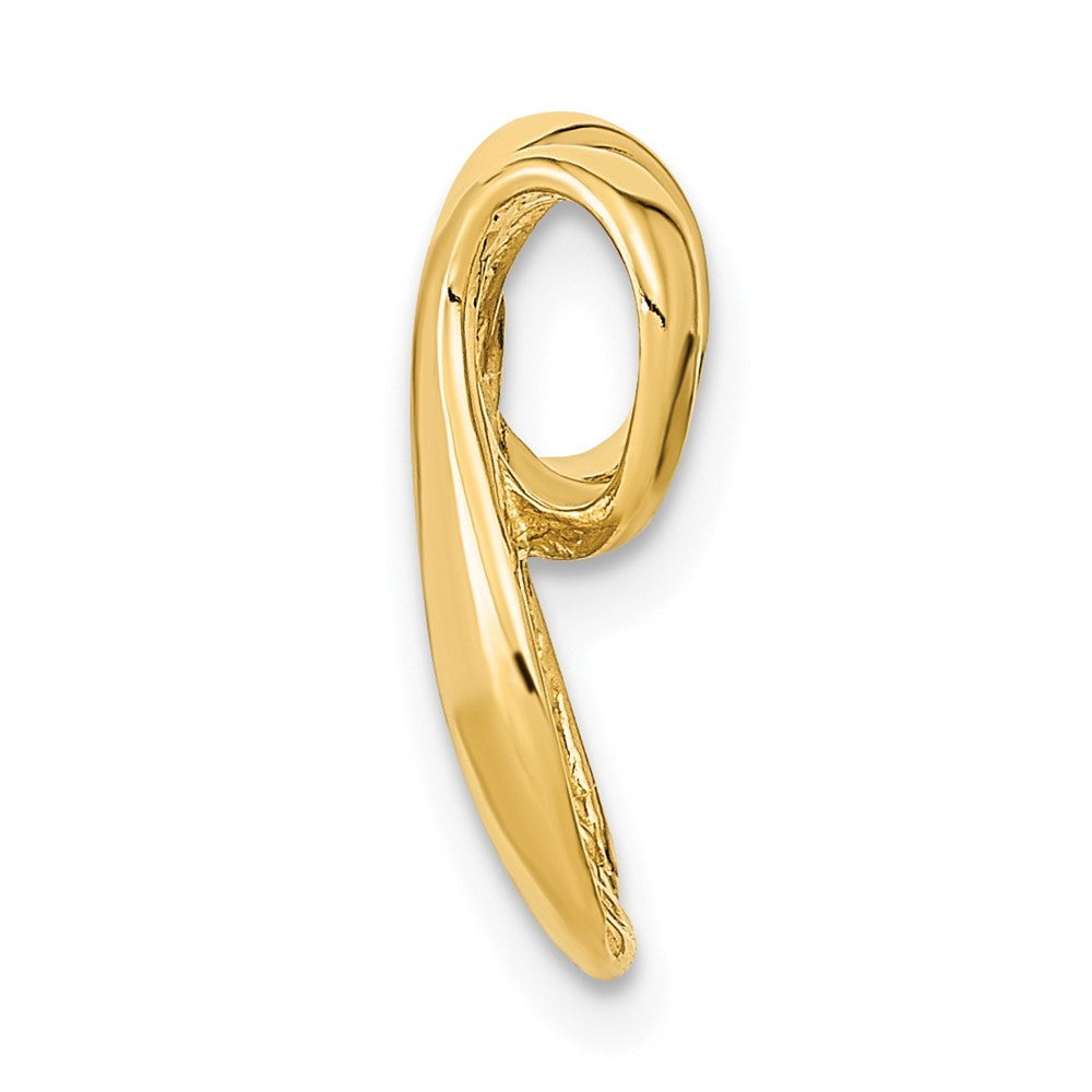 14k Yellow Gold  Slide Fits up to 2mm Regular/4mm Fancy or Reversible Omega