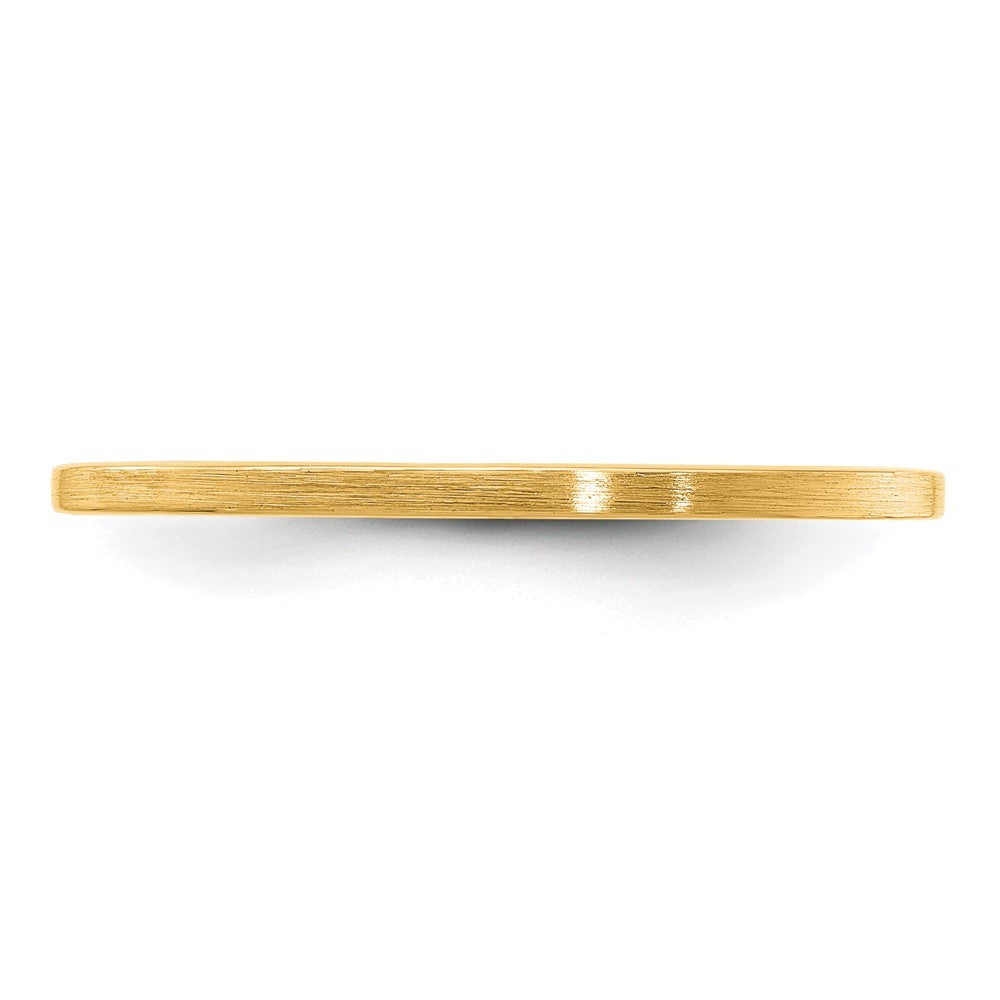 14k Yellow Gold 1.2mm Flat Satin Stackable Band Ring Size 7