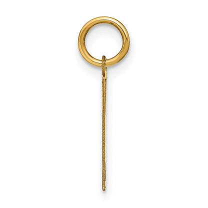 14k Yellow Gold Letter W Initial Pendant for Women