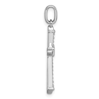 14k White Gold 1/5ct. Diamond Cross Pendant