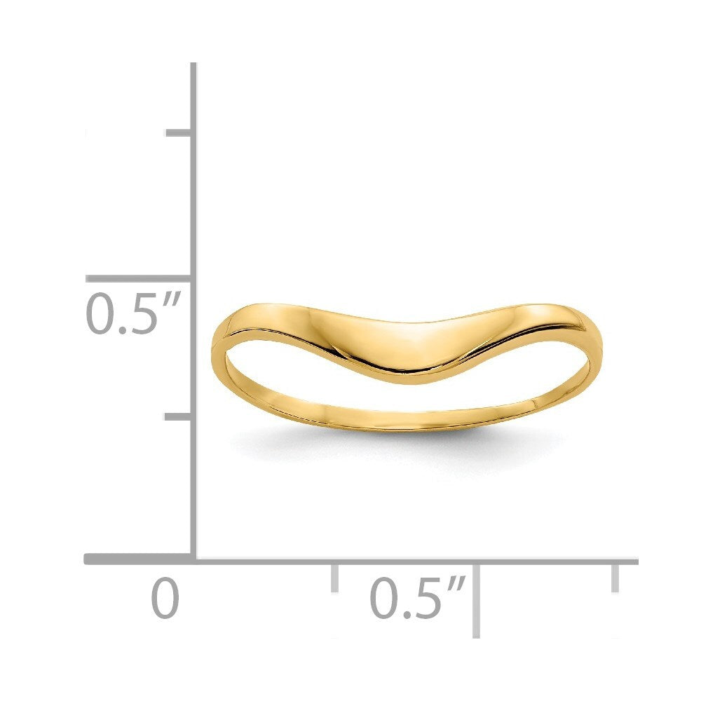 14K Yellow Gold Polished Dome Ring
