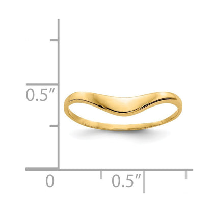 14K Yellow Gold Polished Dome Ring