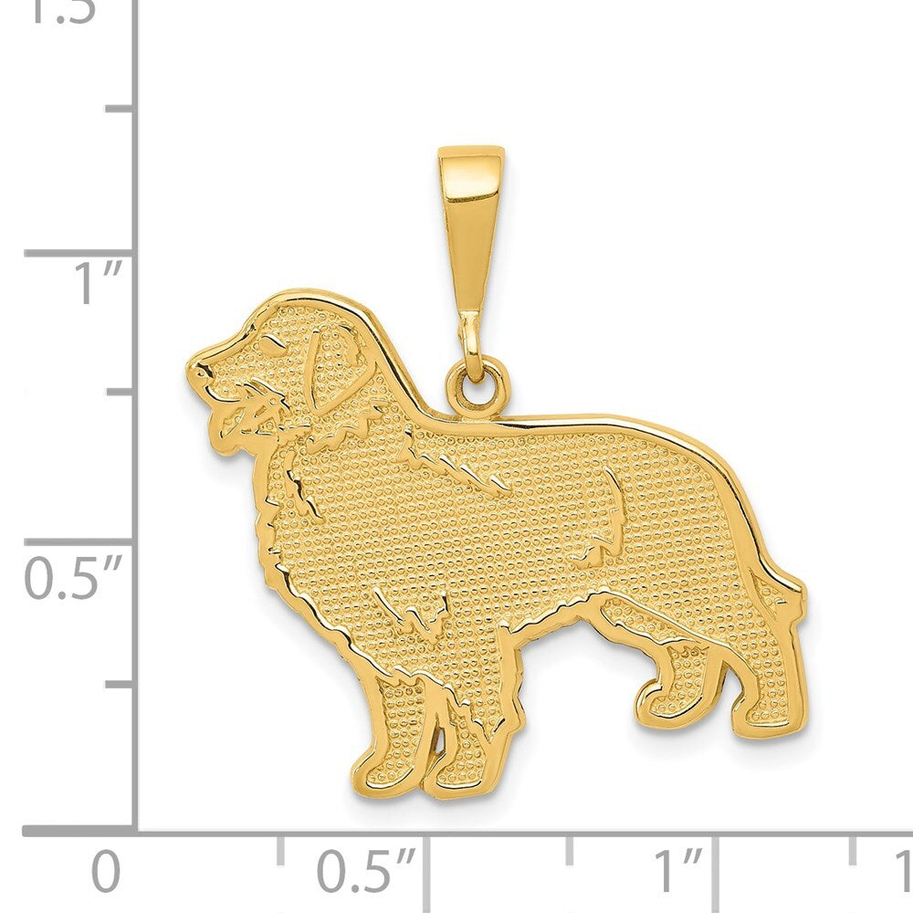 14k Yellow Gold Golden Retriever Pendant