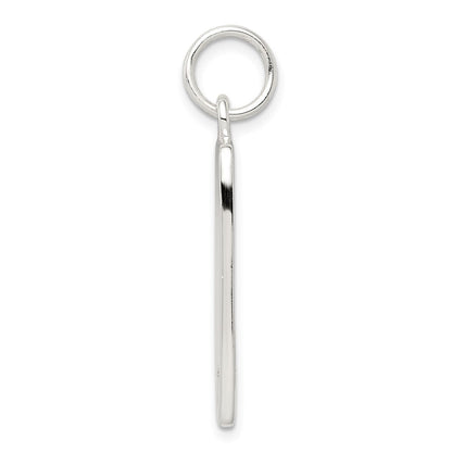 Sterling Silver Cubic Zirconia Polished Rectangle Charm