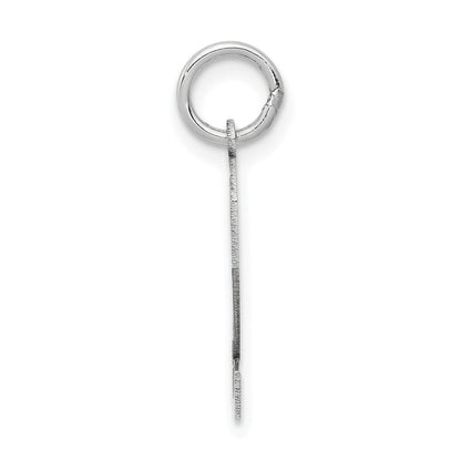 14K White Small Satin Number 2 Charm