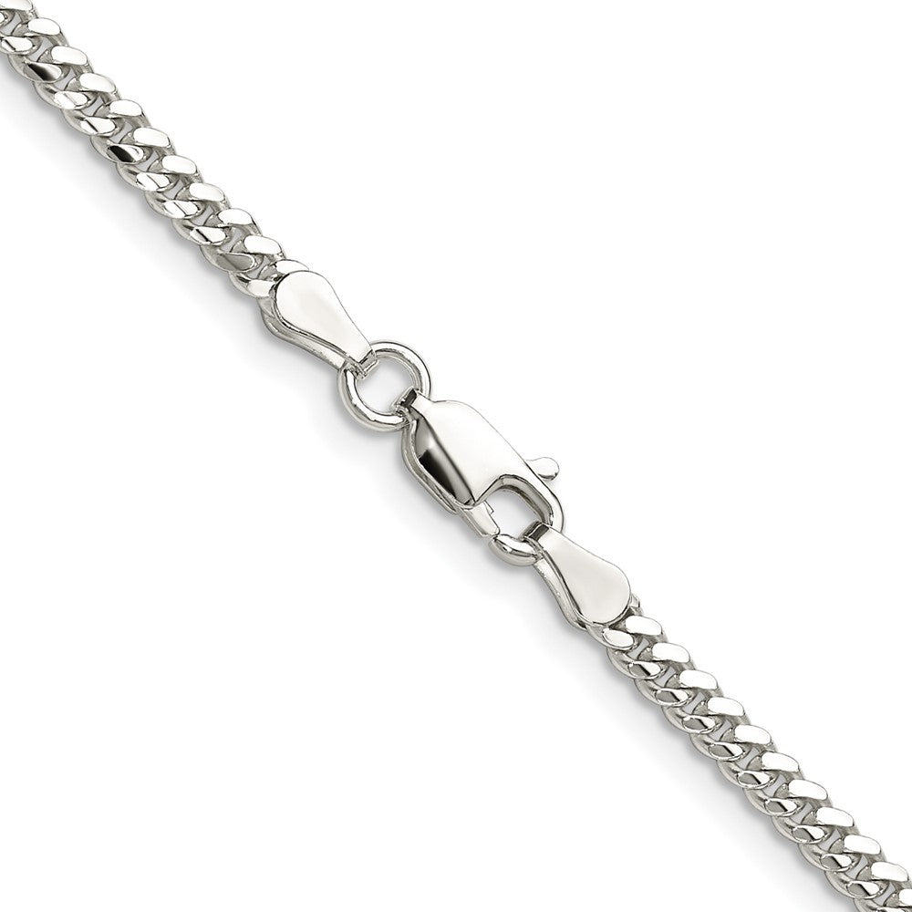 Sterling Silver Polished 2.9mm Domed Curb Chain Necklace