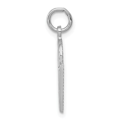 14k White Gold Basketball Charm