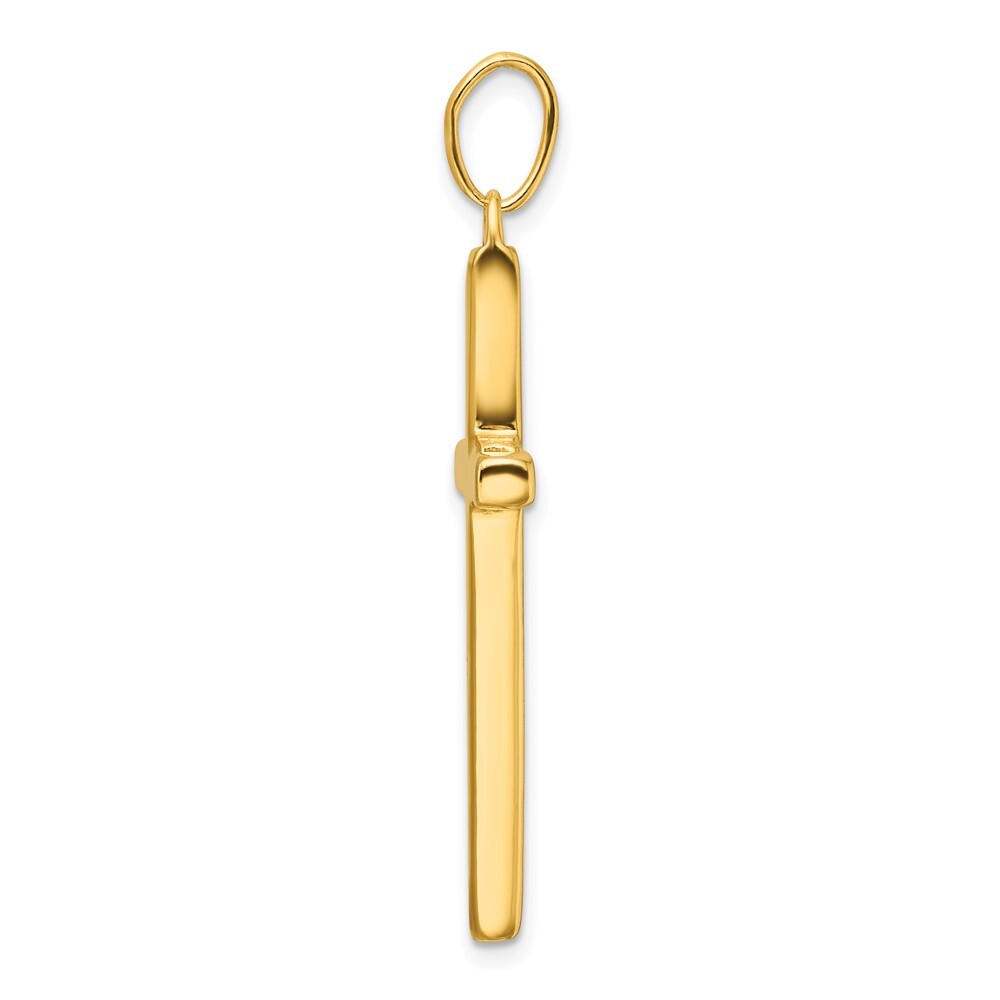 Sterling Silver Gold-tone Polished Cross Pendant Holiday Gift for Women