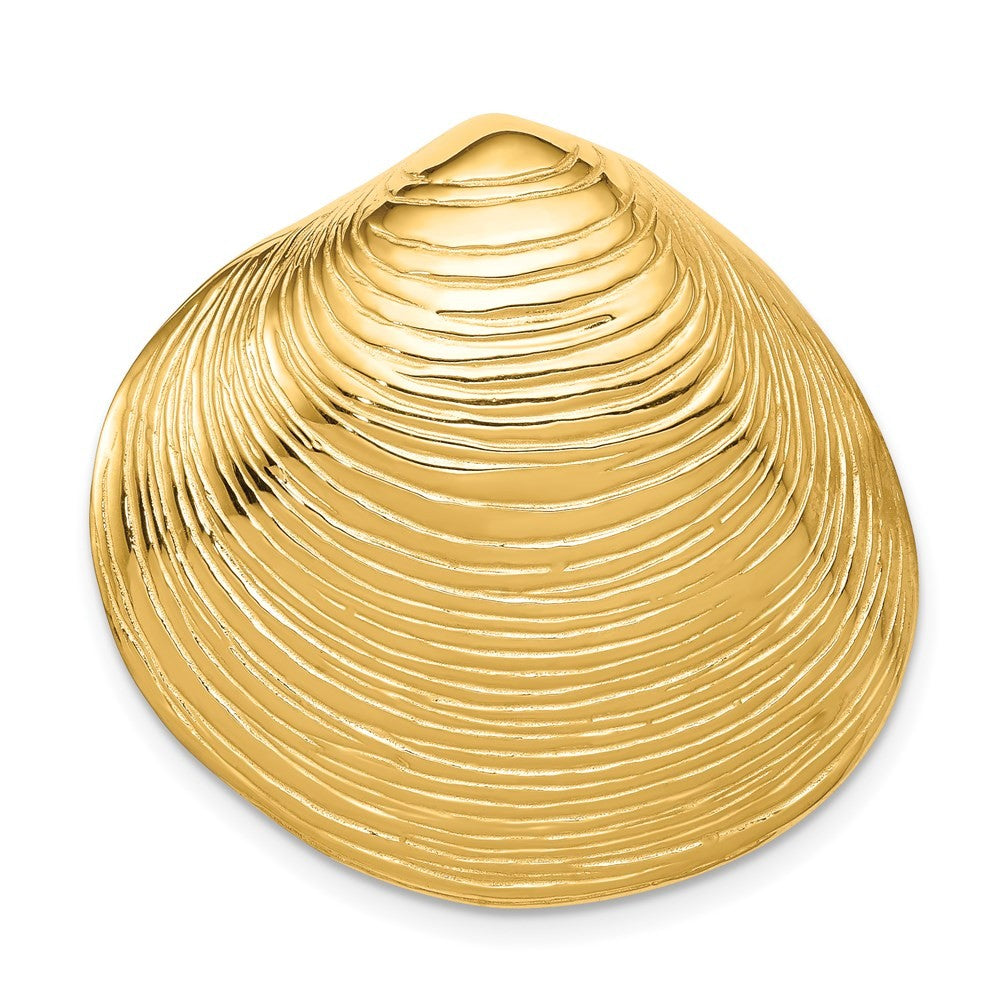 14k Yellow Gold Clam Shell Slide