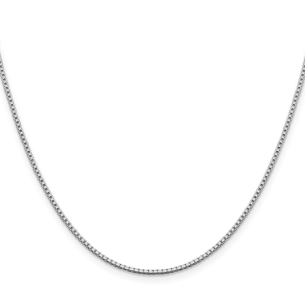 Sterling Silver Rhodium-plated 1.4mm Box Chain
