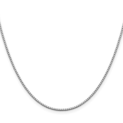Sterling Silver Rhodium-plated 1.4mm Box Chain