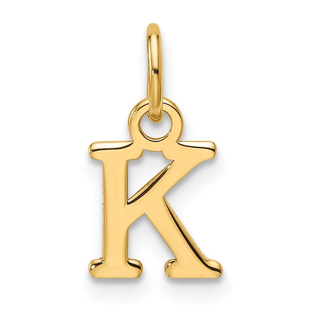 14k Yellow Gold Cutout Letter K Initial Pendant
