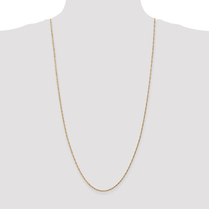 14k Yellow Gold 30 inch 1.40mm Singapore with Spring Ring Clasp Chain