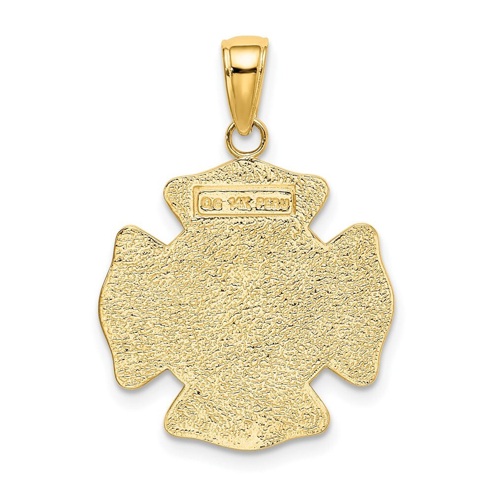 14k Two-tone Gold Saint Florian Medal Pendant for Women