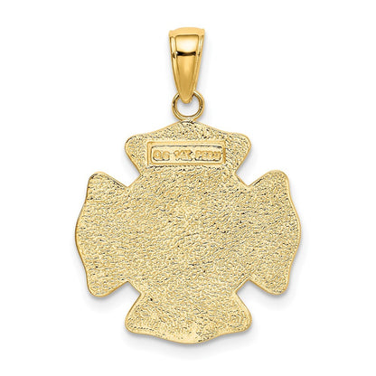 14k Two-tone Gold Saint Florian Medal Pendant for Women