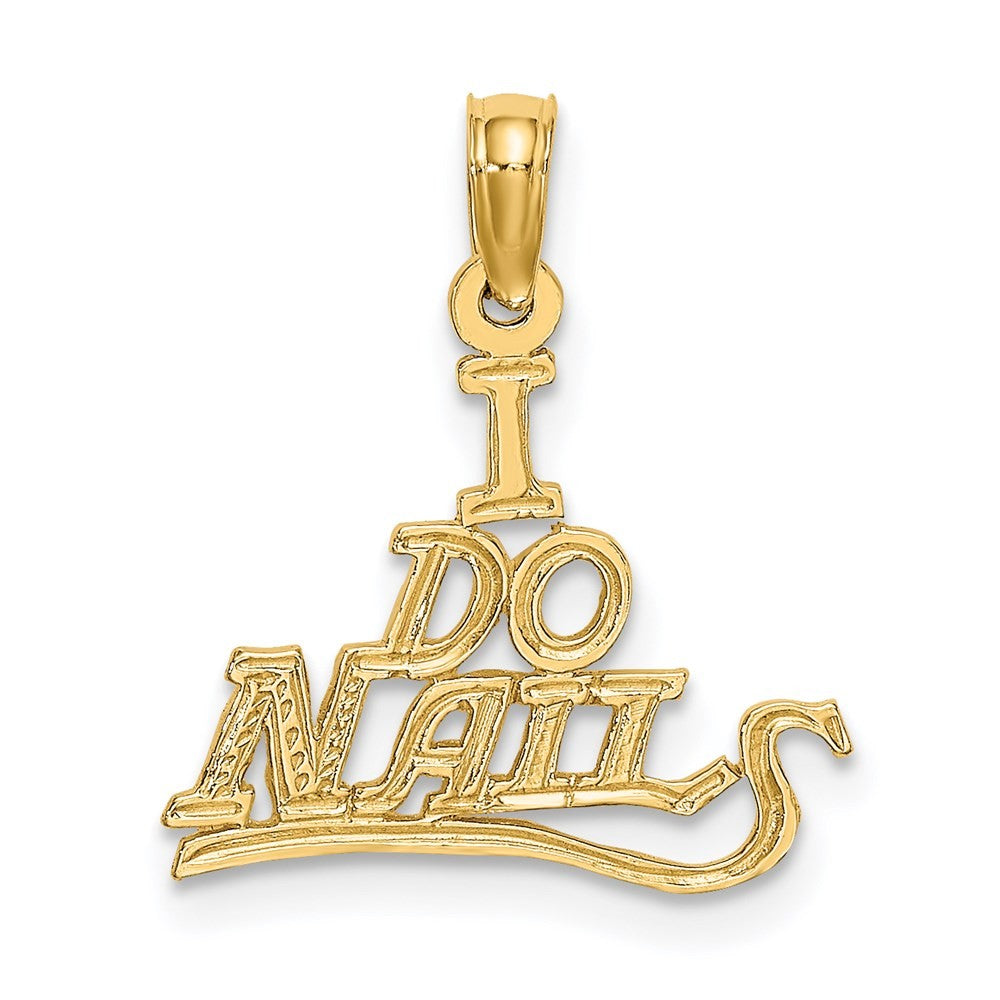 14k Yellow Gold I DO NAILS Charm
