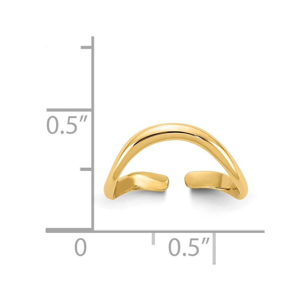 14k Yellow Gold Polished Toe Ring