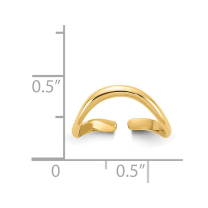 14k Yellow Gold Polished Toe Ring