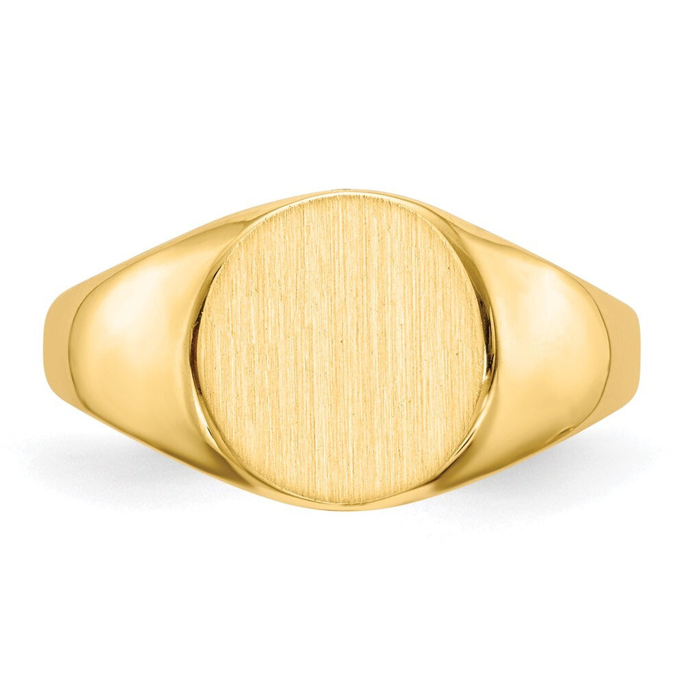 14K Yellow Gold 8.5x9.5mm Closed Back Signet Ring