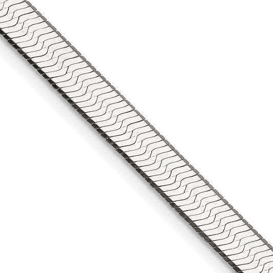 Sterling Silver 7.3mm Magic Herringbone Chain Necklace