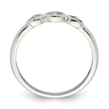 Sterling Silver Polished CZ Ring