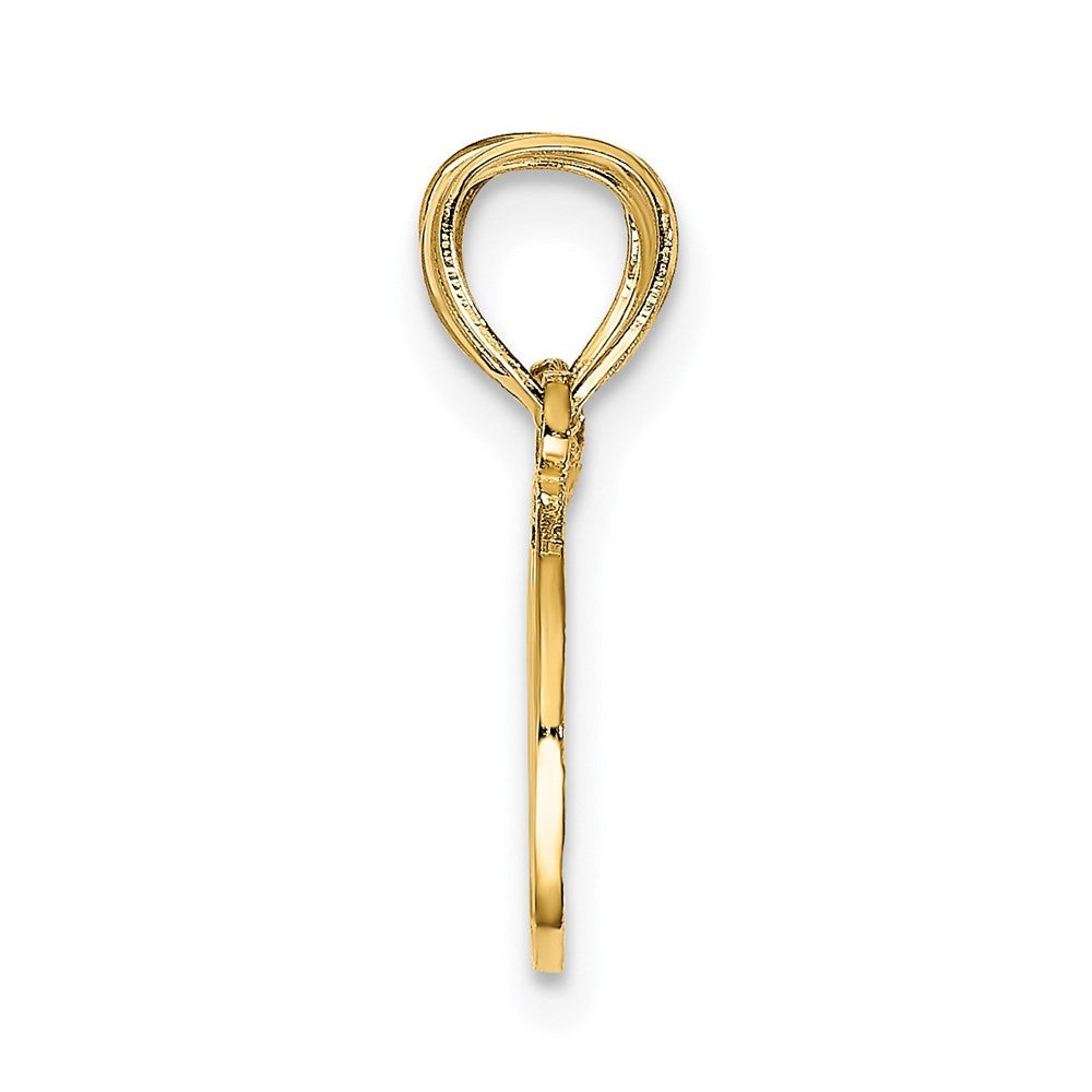 14k Yellow Gold 2-Piece Break-apart Cut-out BEST FRIEND Charm