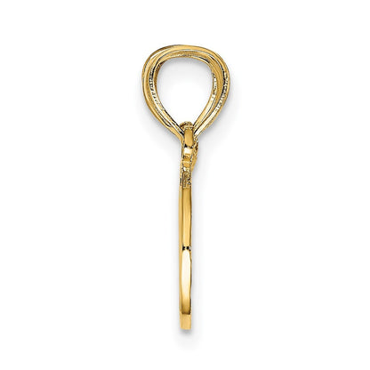 14k Yellow Gold 2-Piece Break-apart Cut-out BEST FRIEND Charm