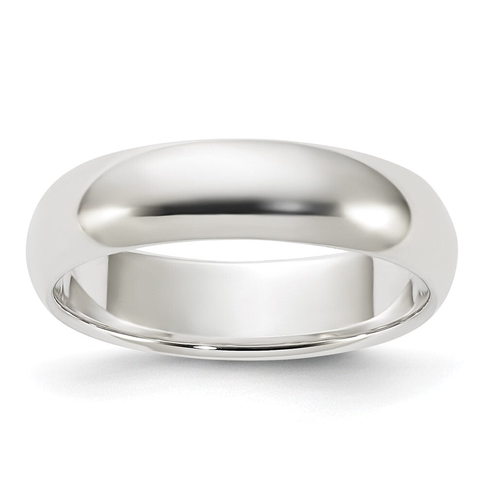 Sterling Silver 5mm Half Round Size 9 Band Ring