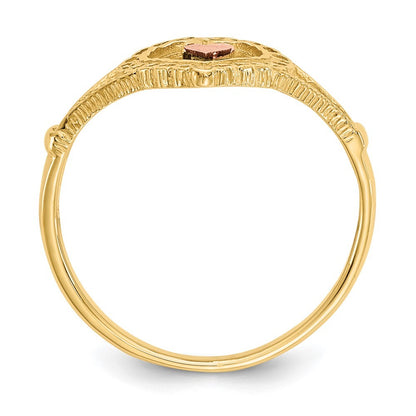 14K Two-tone Gold 15 Heart Ring