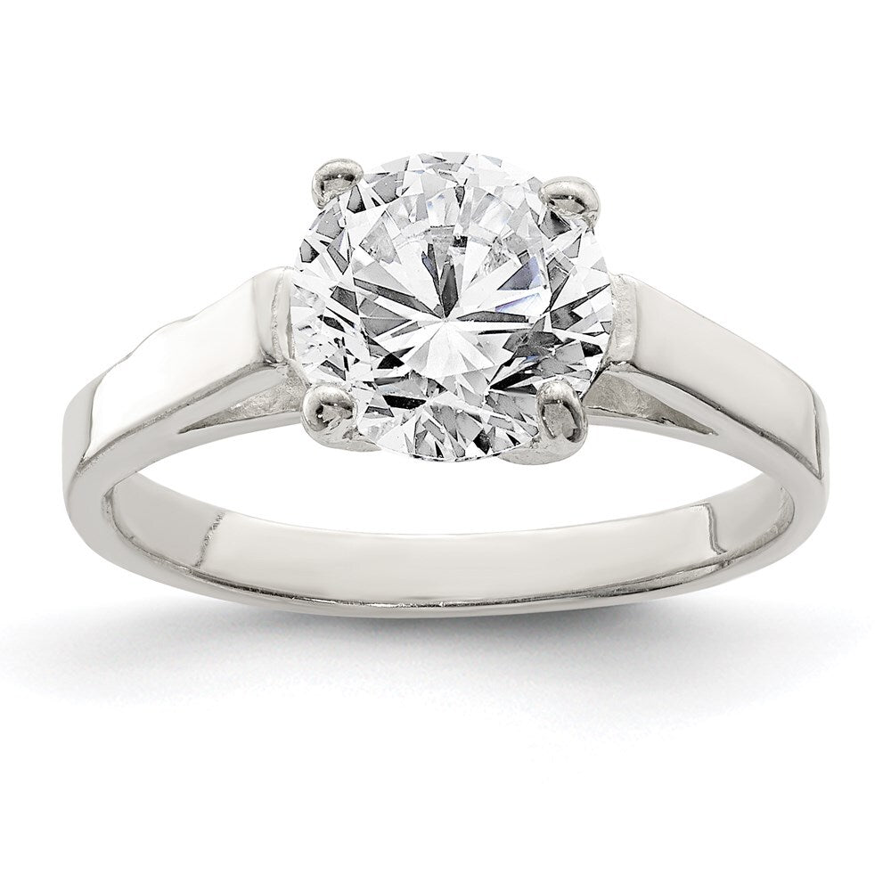 Sterling Silver Cubic Zirconia Ring Size 8