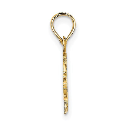 14k Yellow Gold Flat Cut-Out Elephant Charm