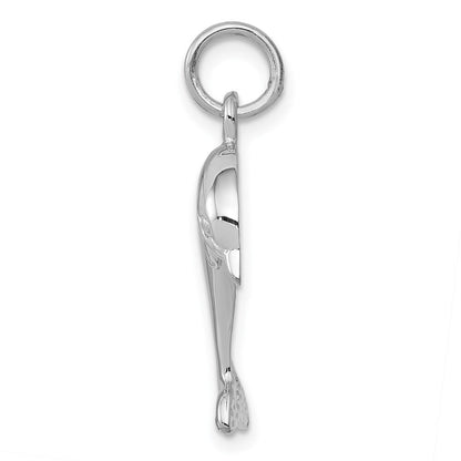 14k White Gold Dolphin Charm Pendant for Women