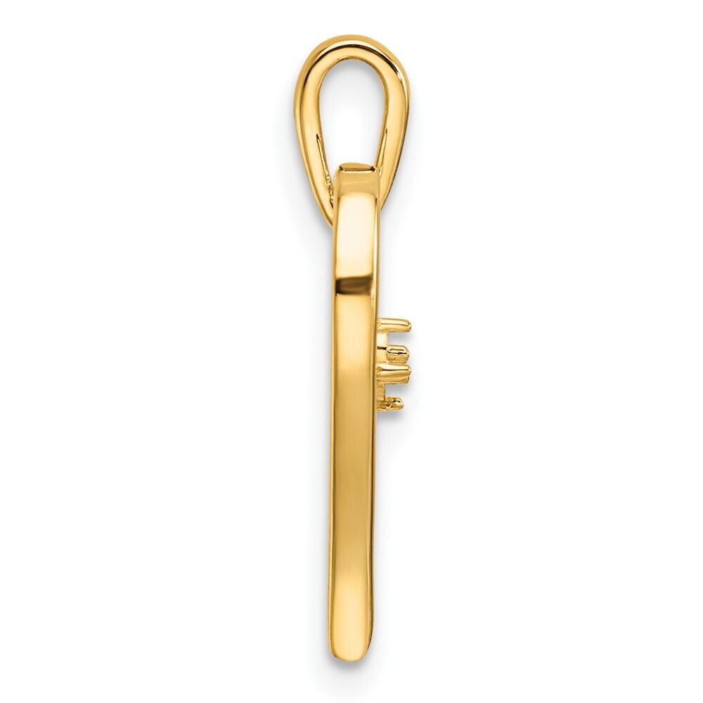 14k Yellow Gold Heart Pendant Mounting for Women