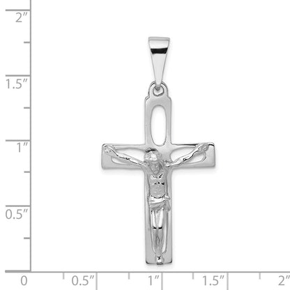14k White Gold Crucifix Pendant for Women