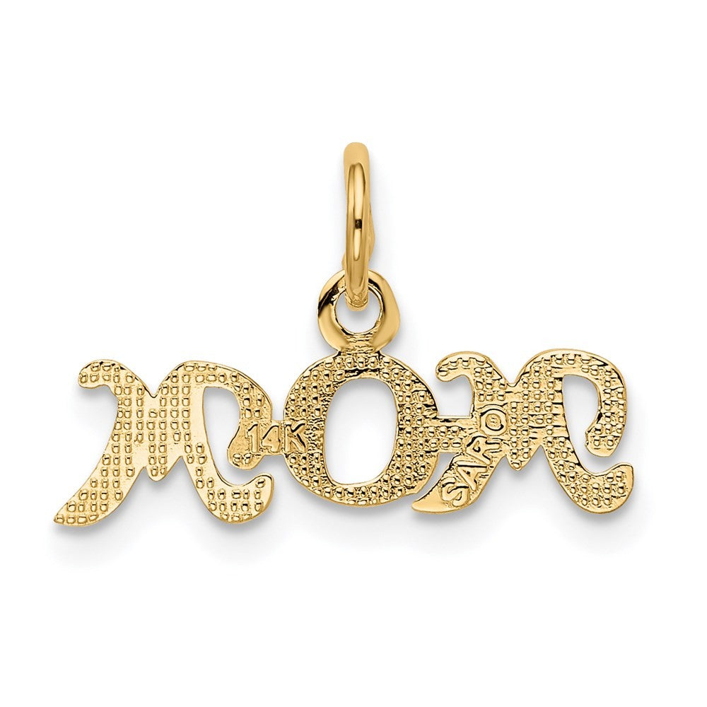 14k Yellow Gold MOM Charm