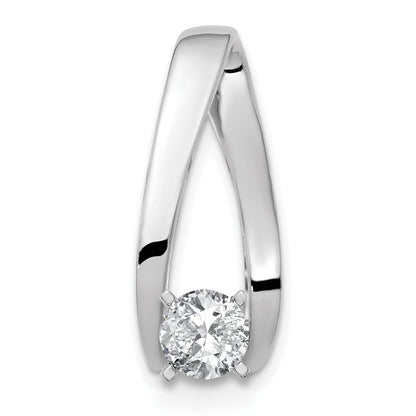 14k White Gold Peg Set Slide Pendant Mounting for Women